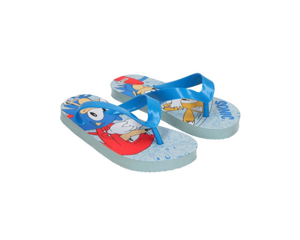 Sonic The Hedgehog Kinder Strandschuhe Zehentrenner Flip Flops Freizeit und Urlaub Badeschuh