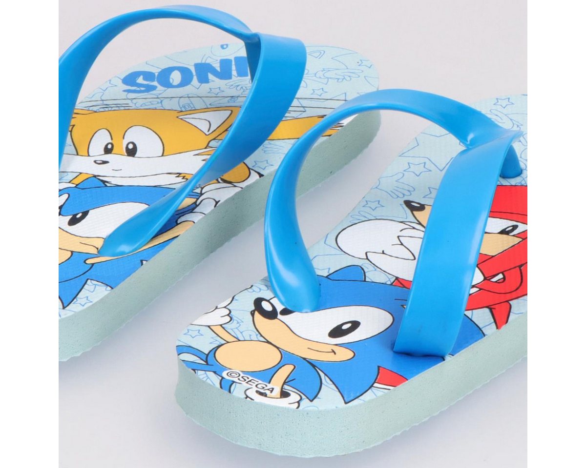 Sonic The Hedgehog Kinder Strandschuhe Zehentrenner Flip Flops Freizeit und Urlaub Badeschuh Bild 5