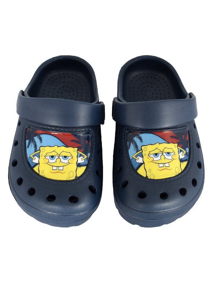 United Labels® Spongebob Schwammkopf Clogs Palme Sandalen Pantoletten Gartenschuhe Badesandale Bild 3