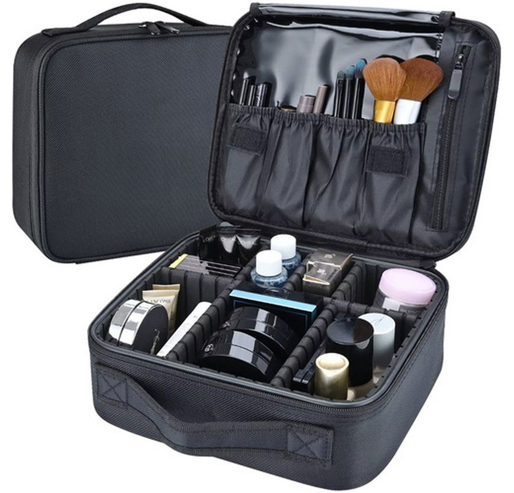 soulima Kosmetiktasche Organizer Kosmetikbox Reisetasche (Spar-Set, schützend), mit doppelseitigem Reißverschluss und Tragegriff Bild 2