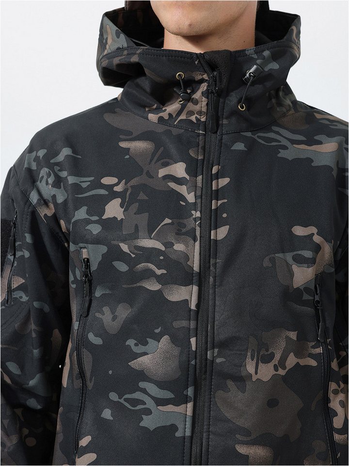 YOUTHUP Freizeitanzug, Herren winddichter, warmer Camouflage-Outdooranzug