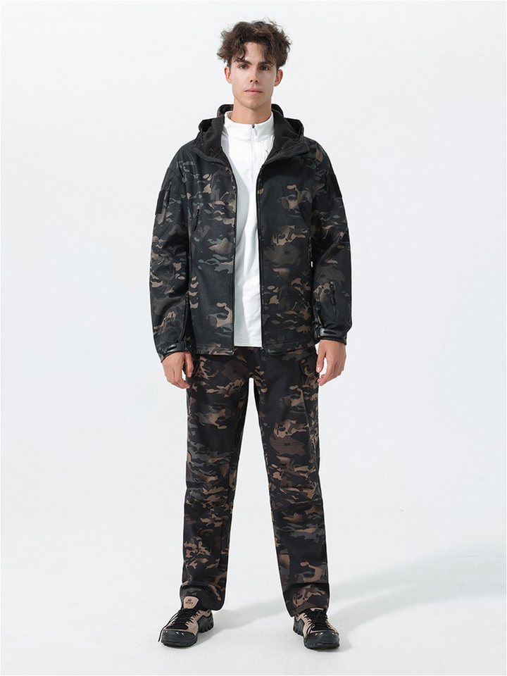 YOUTHUP Freizeitanzug, Herren winddichter, warmer Camouflage-Outdooranzug Bild 5