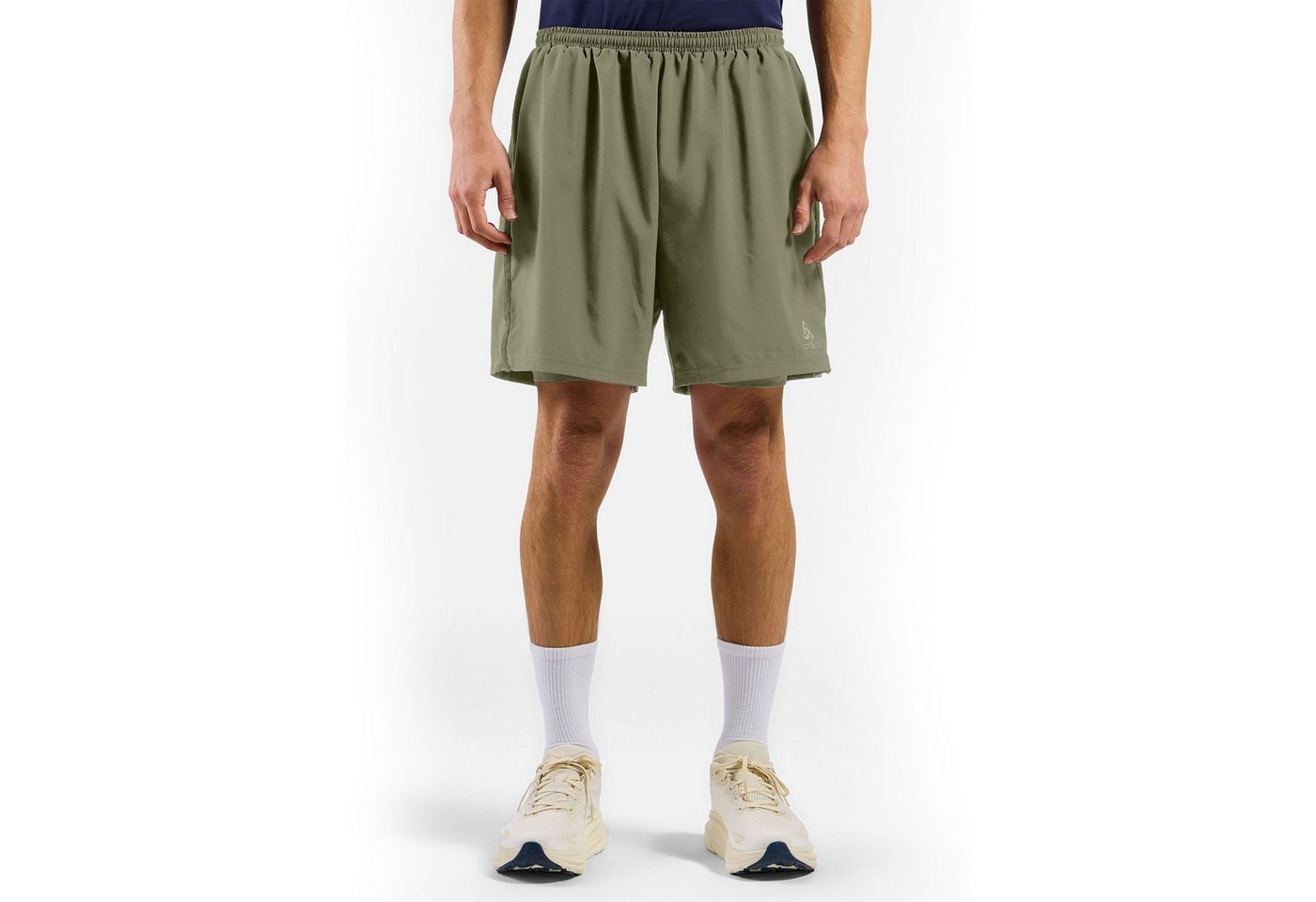 Odlo 2-in-1-Hose 2-in1 Short Essential 6 Inch mit Odlo-Logo auf linkem Bein Bild 2