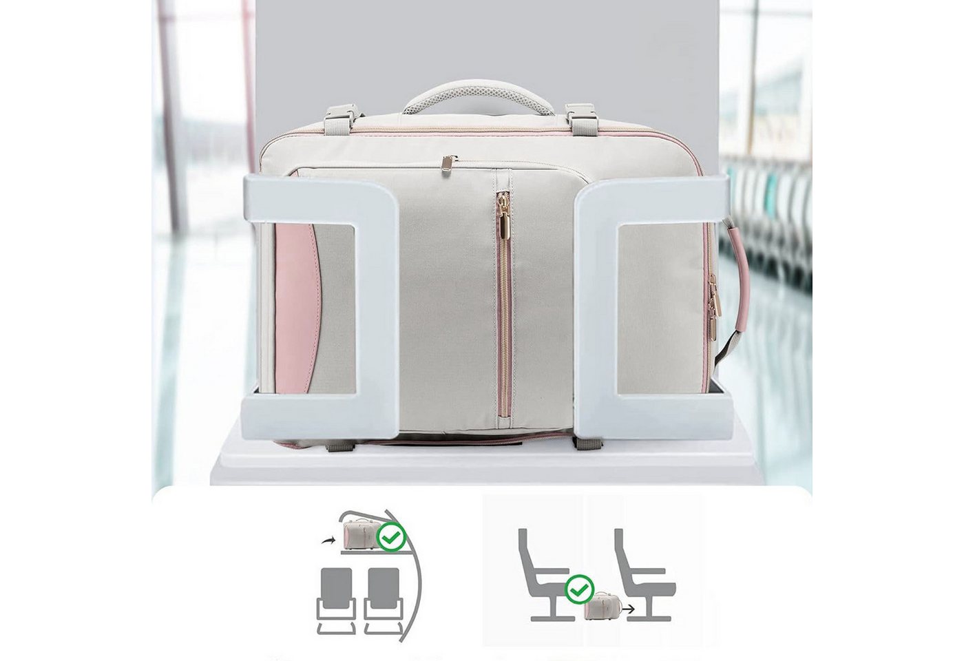 MODFU Reiserucksack Laptoprucksack Rucksäcke Freizeitrucksack (3 Aufbewahrungstaschen mitgeliefert Reisen Notebook Laptop Rucksack, 1-tlg., Anti-Diebstahl, Backpack mit Laptopfach, Handgepäck, 40L Groß), für Jungen Teenager Arbeit Business Reisen Bild 2