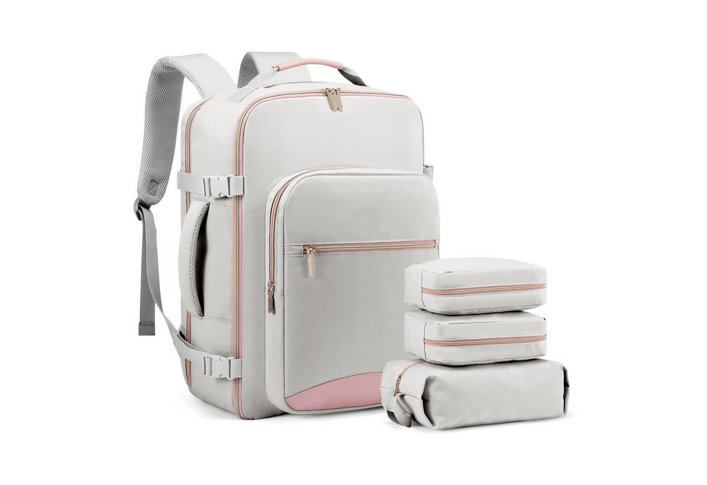 MODFU Reiserucksack Laptoprucksack Rucksäcke Freizeitrucksack (3 Aufbewahrungstaschen mitgeliefert Reisen Notebook Laptop Rucksack, 1-tlg., Anti-Diebstahl, Backpack mit Laptopfach, Handgepäck, 40L Groß), für Jungen Teenager Arbeit Business Reisen Bild 4