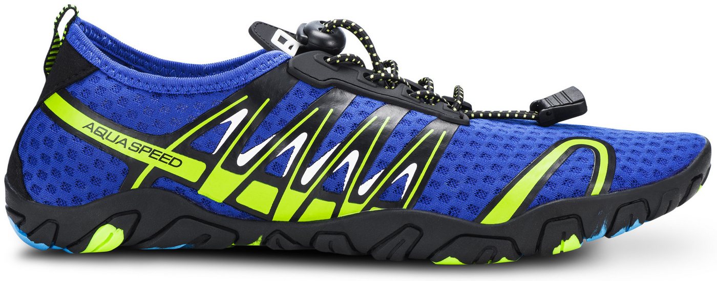Aqua Speed Gekko Schwimmschuhe Gr. 38 – Blau/Grün + Handtuch inklusive Wasserschuh (Wasserfreundliche Freizeitschuhe – sportlich & stabil zugleich) Weiches Fußbett & stabiler Halt – Komfort bei jedem Schritt