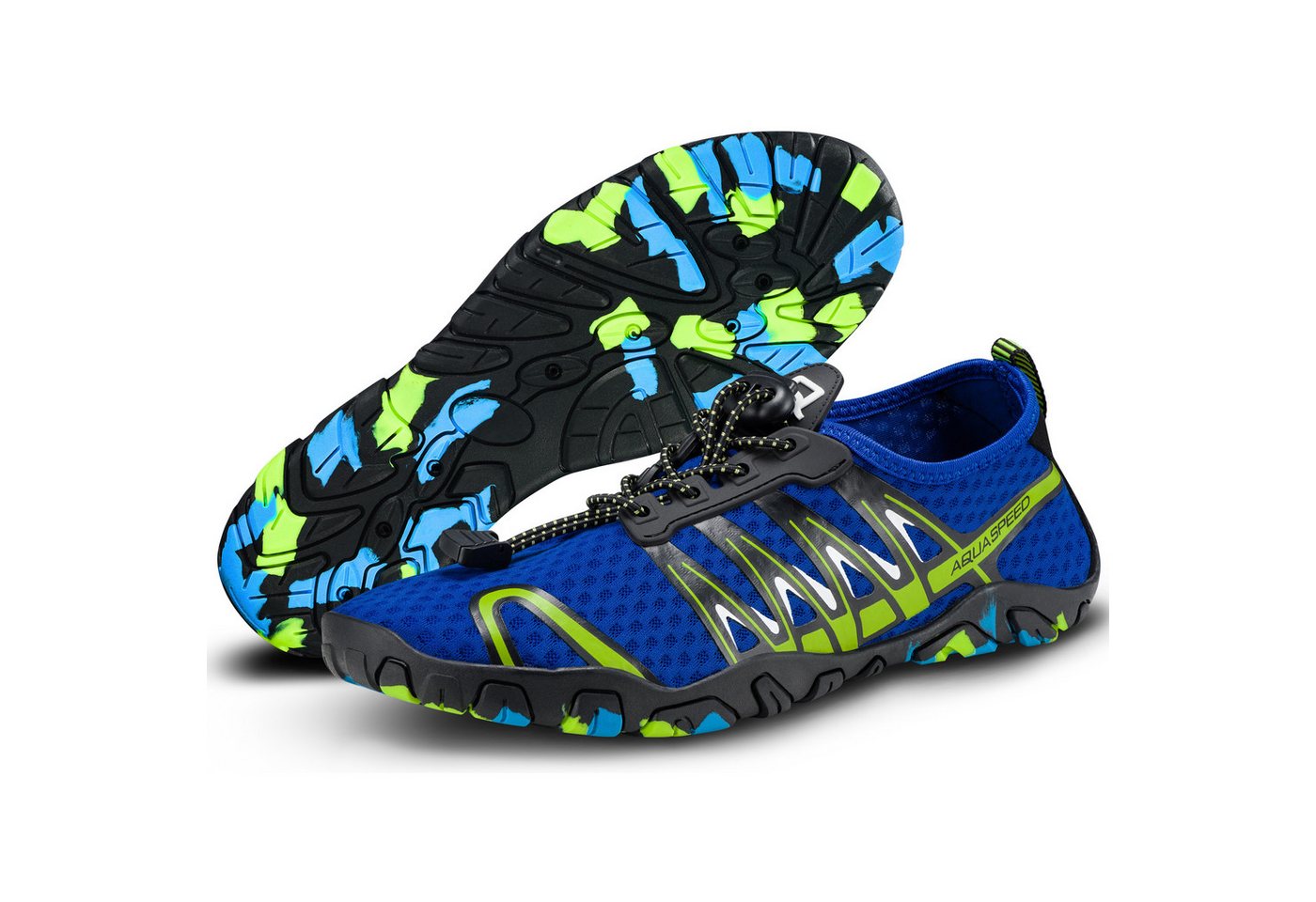 Aqua Speed Gekko Schwimmschuhe Gr. 38 – Blau/Grün + Handtuch inklusive Wasserschuh (Wasserfreundliche Freizeitschuhe – sportlich & stabil zugleich) Weiches Fußbett & stabiler Halt – Komfort bei jedem Schritt Bild 2