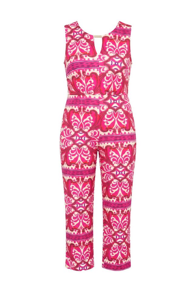 Ulla Popken Funktionshose Jersey-Jumpsuit weites Bein Rundhals ärmellos Bild 2