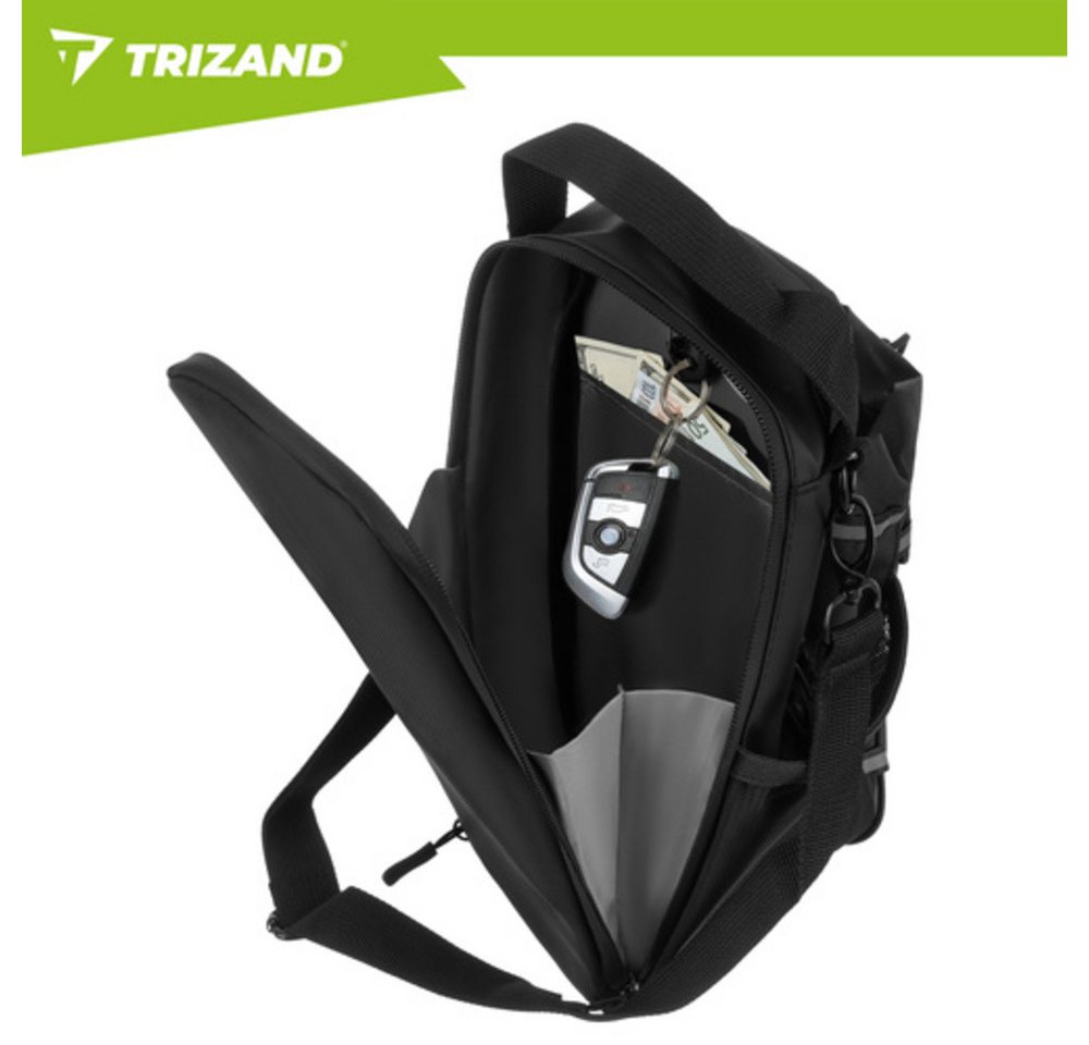 Trizand Sporttasche 4,5L magnetische Sporttasche Trinkflasche (Spar-Set, 1-tlg., Organizer), Belastbar bis 2 kg und dank verstellbarem Schultergurt