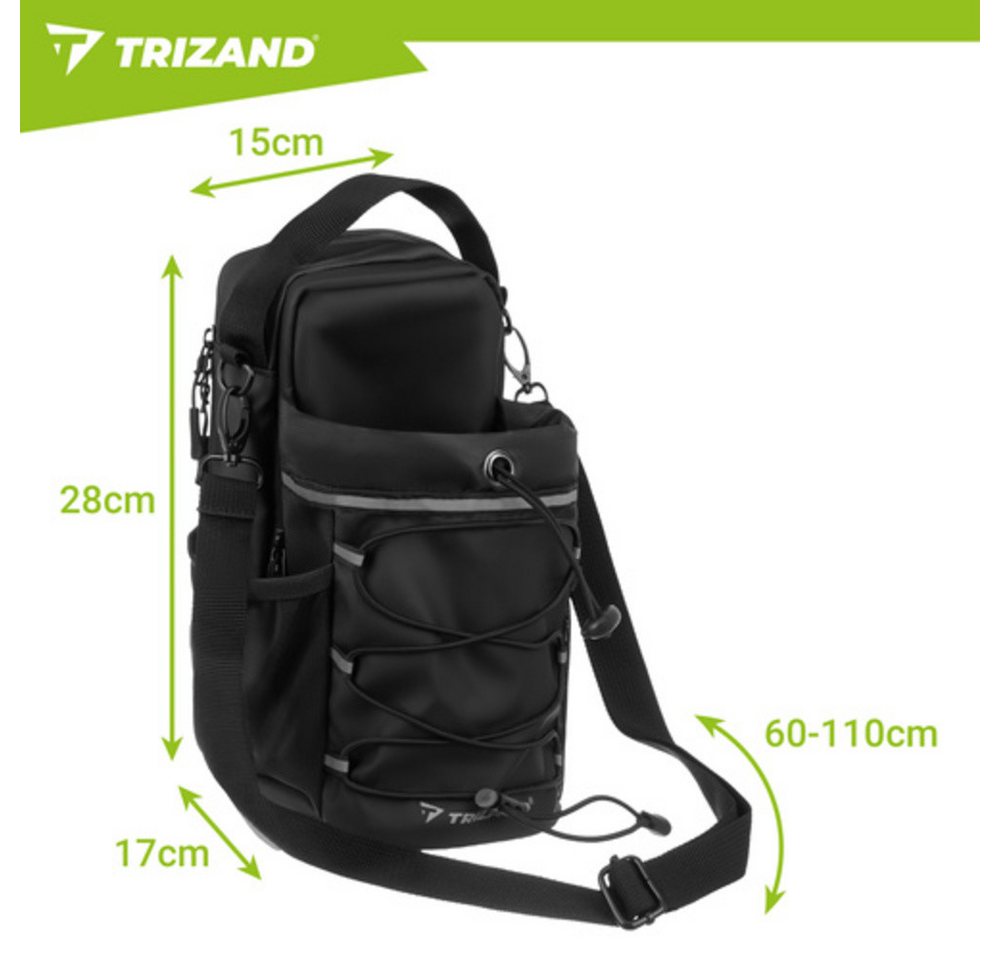 Trizand Sporttasche 4,5L magnetische Sporttasche Trinkflasche (Spar-Set, 1-tlg., Organizer), Belastbar bis 2 kg und dank verstellbarem Schultergurt Bild 4