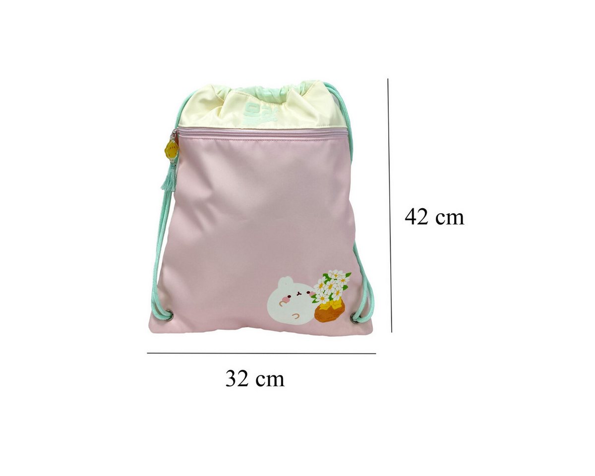 Molang Turnbeutel Saco Blüte Sportbeutel Kinder Freizeit Schule 42 cm