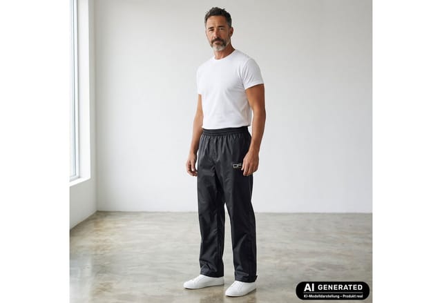 Dry Fashion Regenhose 403 Herren Regenbundhose mit Packtasche - wasserdicht und winddicht