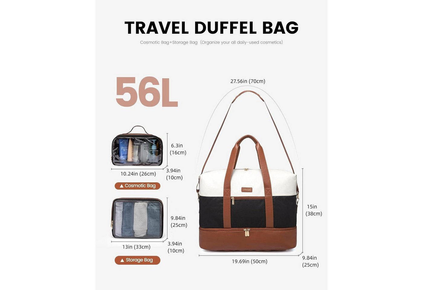 LuxusKollektion Reisetasche Sporttasche Damen Weekender Handgepäck Tasche Kliniktasche mit