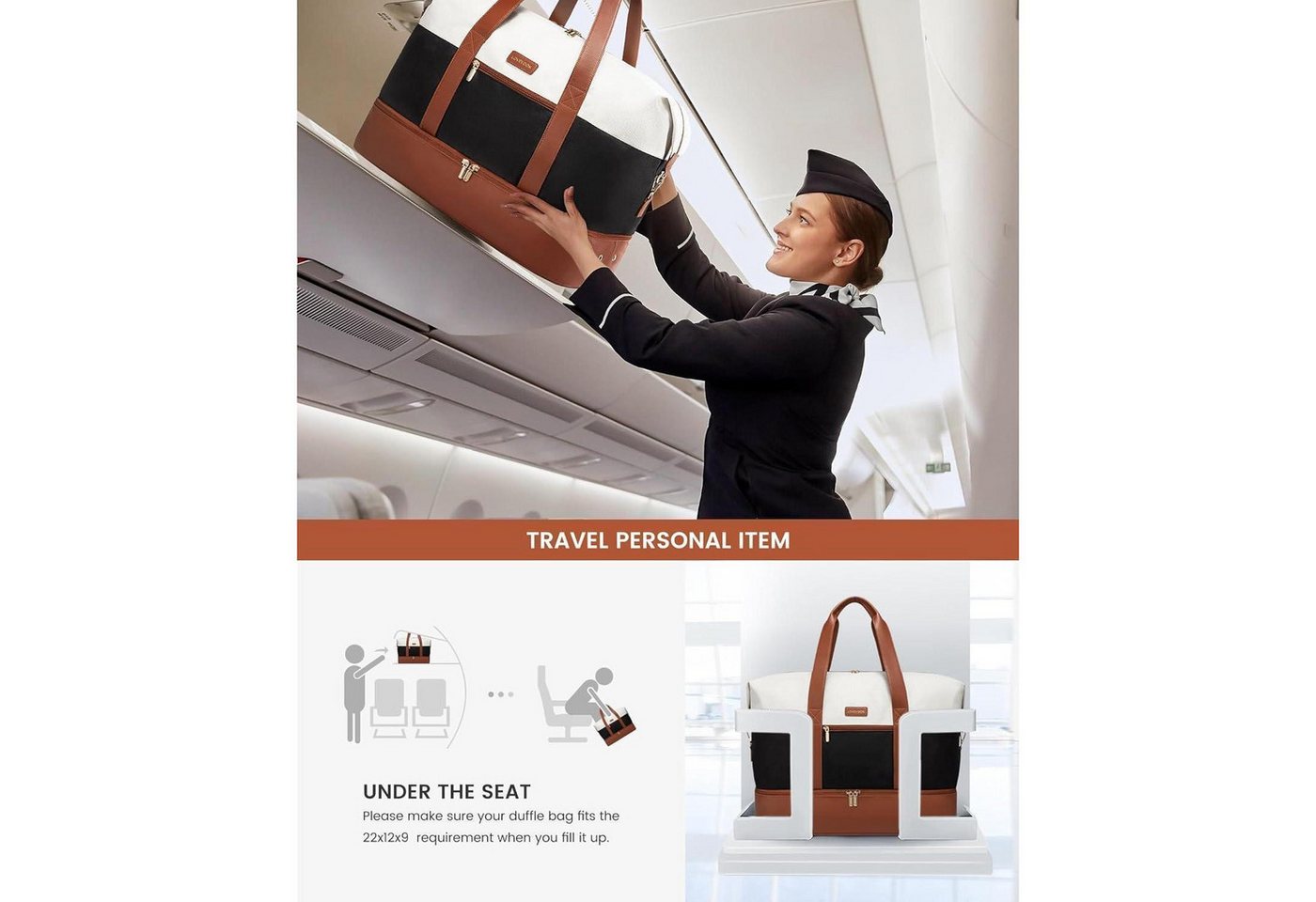 LuxusKollektion Reisetasche Sporttasche Damen Weekender Handgepäck Tasche Kliniktasche mit Bild 4