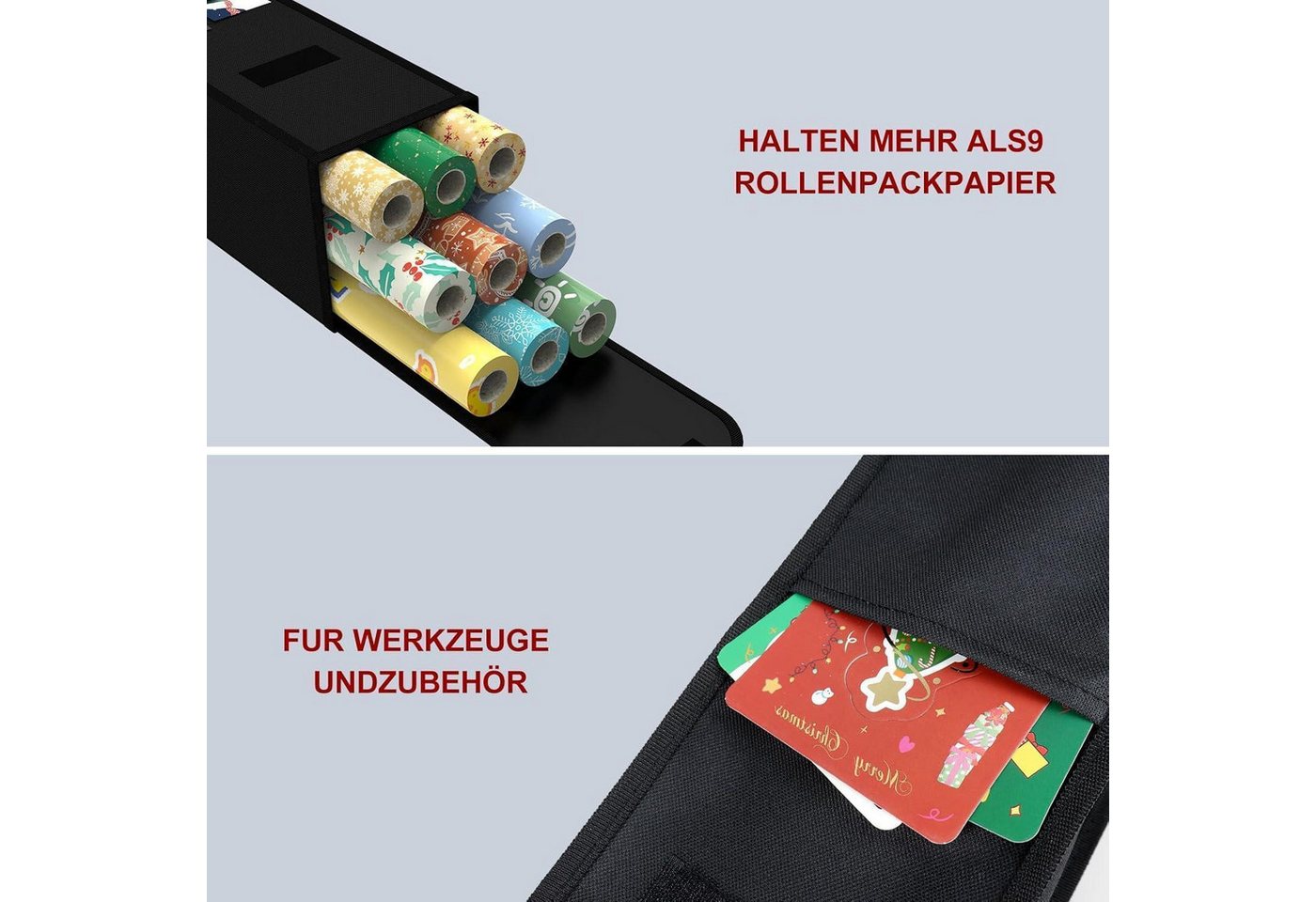 LuxusKollektion Aufbewahrungstasche Geschenkpapier Aufbewahrungstasche Wasserdicht Schwarz 600D Oxford Bild 2