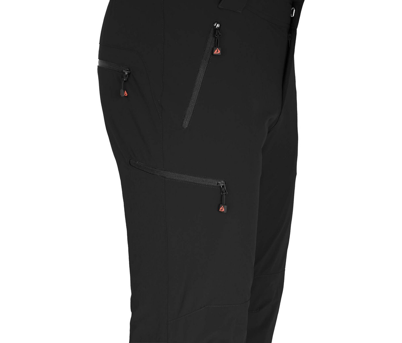 Bergson Outdoorhose RAISIO COMFORT Herren Winter Wanderhose, warm gefüttert, elastisch, Kurzgrößen, schw