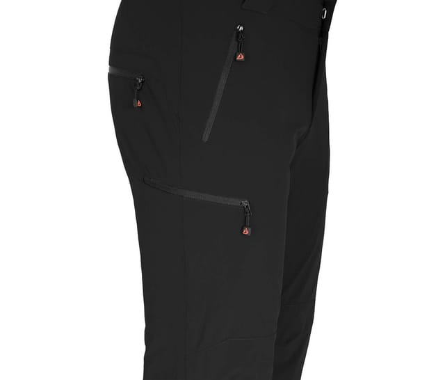 Bergson Outdoorhose RAISIO COMFORT Herren Winter Wanderhose, warm gefüttert, elastisch, Kurzgrößen, schw