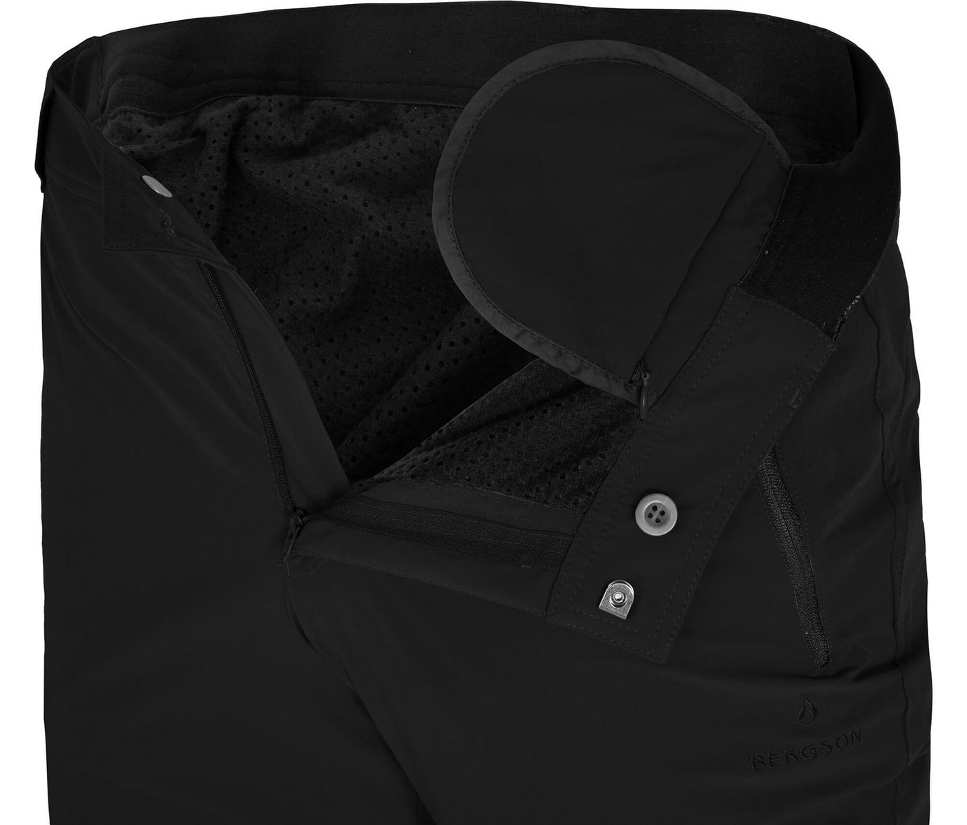 Bergson Outdoorhose RAISIO COMFORT Herren Winter Wanderhose, warm gefüttert, elastisch, Kurzgrößen, schw Bild 4