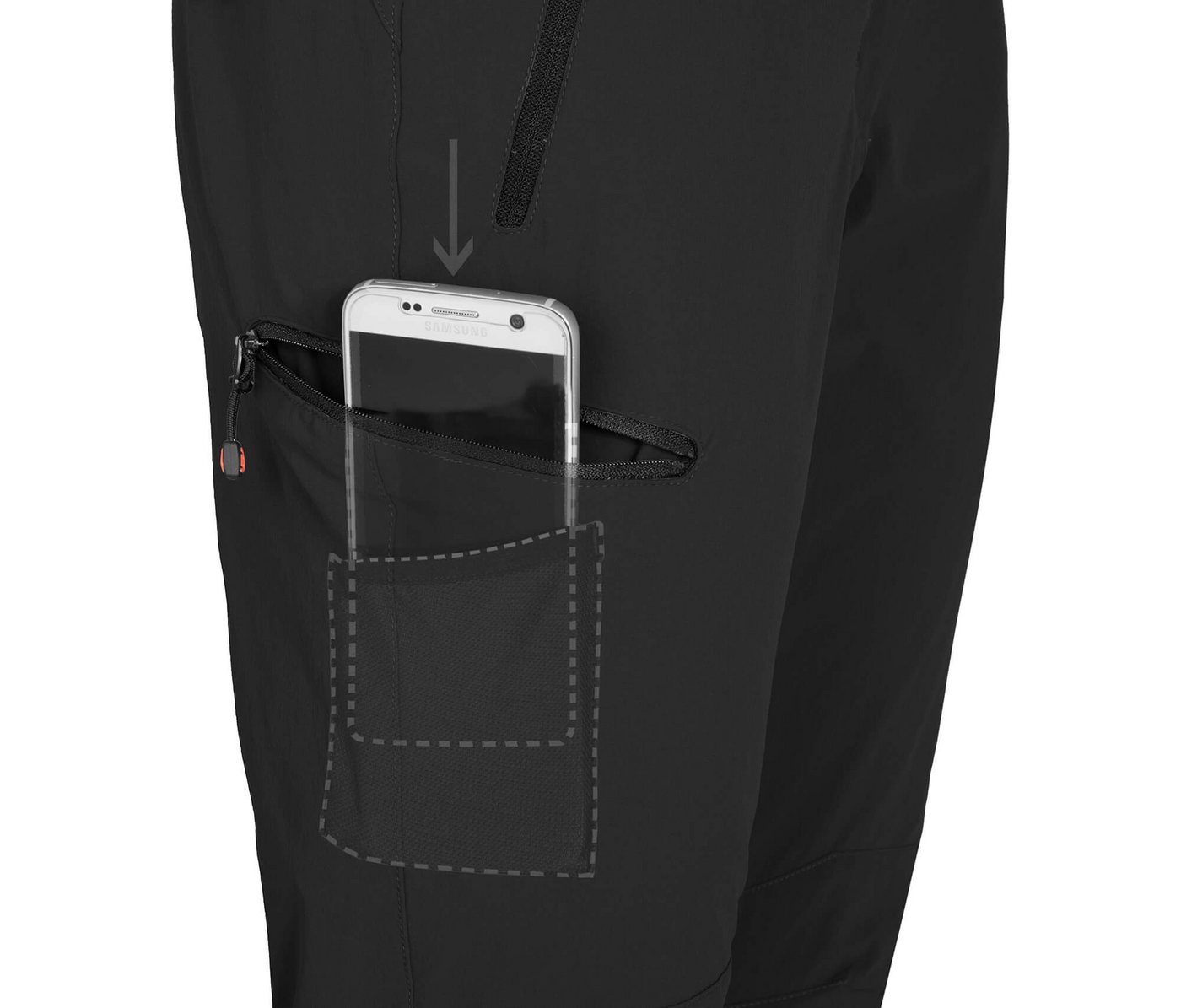 Bergson Outdoorhose RAISIO COMFORT Herren Winter Wanderhose, warm gefüttert, elastisch, Kurzgrößen, schw Bild 5