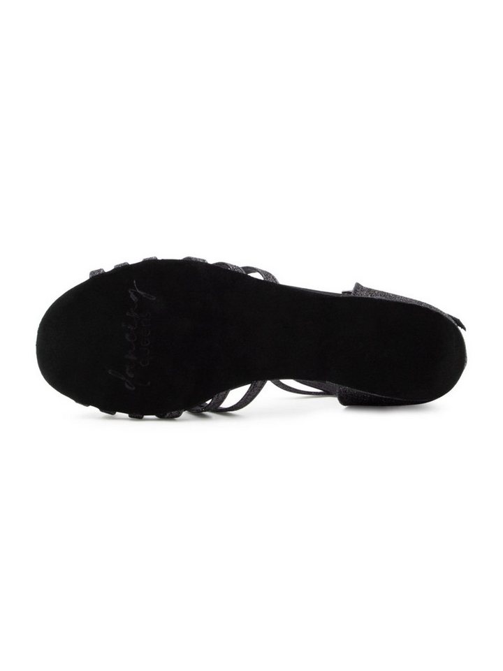Dancing Queens Joy Glitter Mikrofaser - Absatz 1.0 cm flat & Wildleder-Sohle Tanzschuh Tanzschuh: Salsa, Bachata, Kizomba – Wildledersohle, flacher Absatz