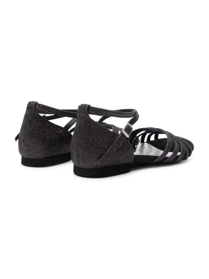 Dancing Queens Joy Glitter Mikrofaser - Absatz 1.0 cm flat & Wildleder-Sohle Tanzschuh Tanzschuh: Salsa, Bachata, Kizomba – Wildledersohle, flacher Absatz Bild 4