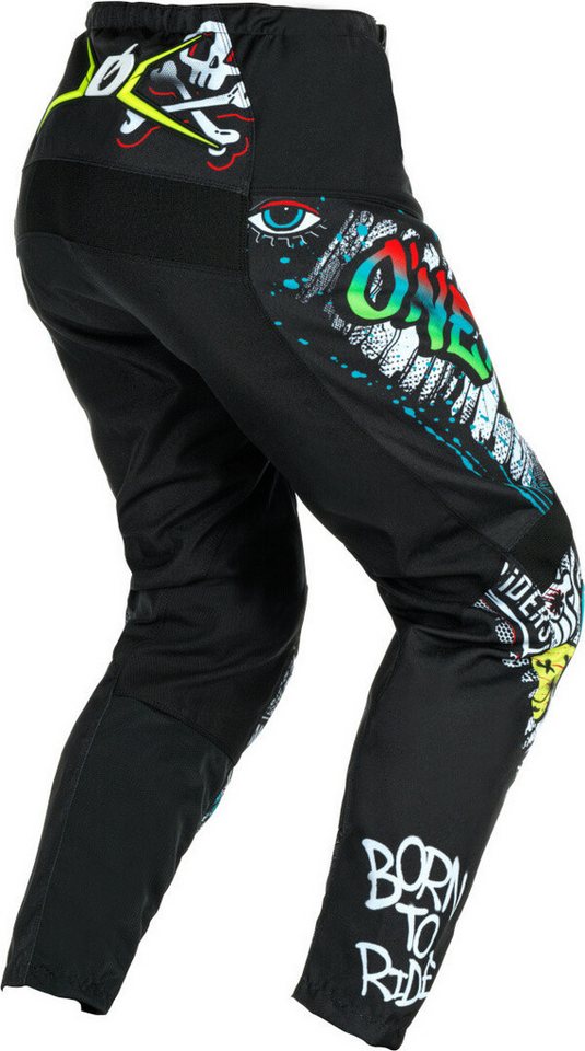 O’NEAL Motorradhose Element Rancid schwarz/bunte Motocross Hose Atmungsaktiv