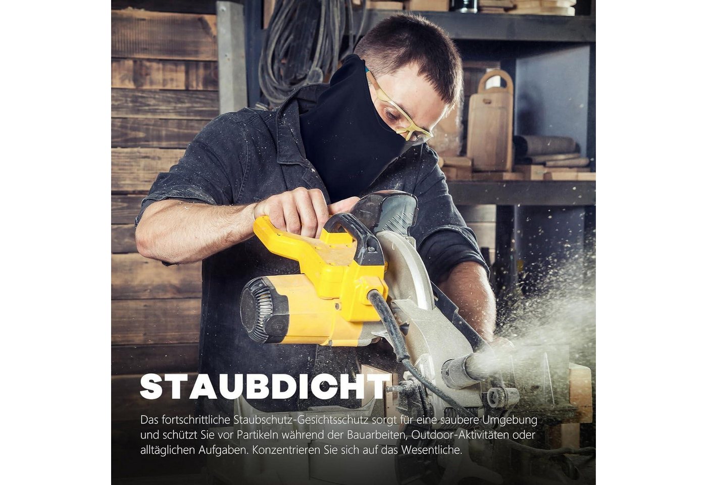 LuxusKollektion Sturmhaube Sturmhaube Balaclava UV Schutz Motorrad Herren Einheitsgröße Schwarz Bild 5