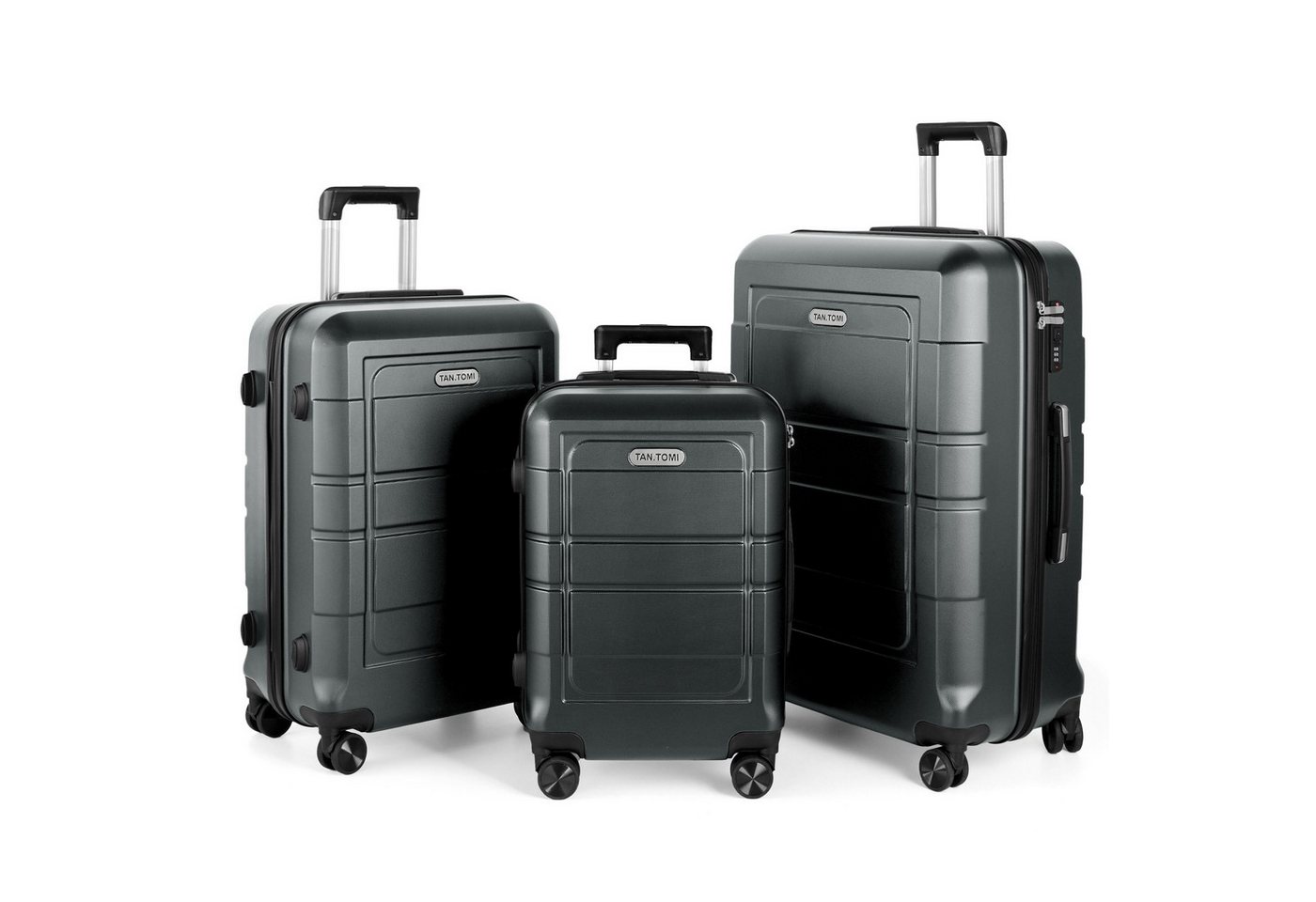 TAN.TOMI Kofferset Hartschale Trolley Koffer Leicht Reisekoffer ABS Erweiterbar Haltbar, 4 Rollen, Mit Zahlenschloss Trolley Handgepäck Große Kapazität 4 Rollen