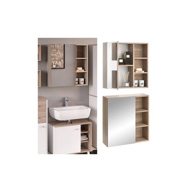 Vicco Badspiegelschrank Senyo Sonoma 62 x 64 cm