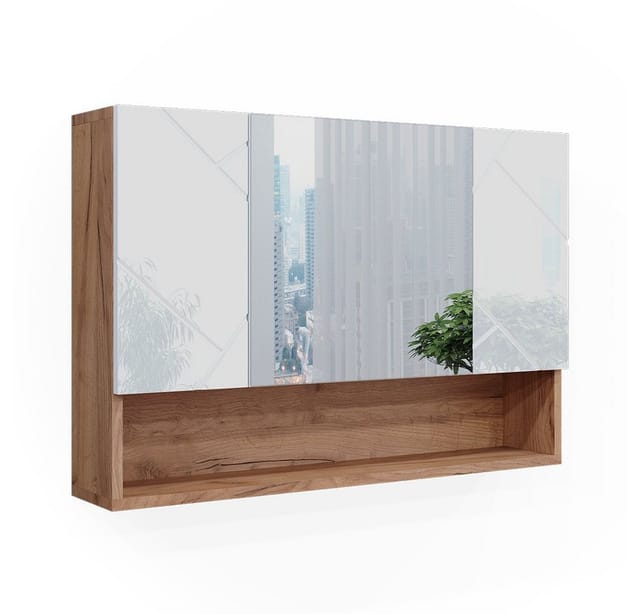 Vicco Spiegelschrank Badspiegel Wandspiegel Irma Modern Badezimmer Schrank Badschrank Badezimmermöbel Badmöbel 3 Türen