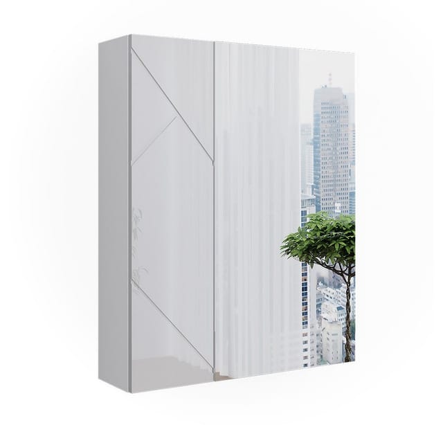 Vicco Badspiegelschrank Irma Weiß Hochglanz 60 x 75 cm