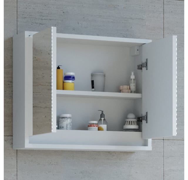 Vicco Badspiegelschrank Mila Weiß 55 x 45 cm