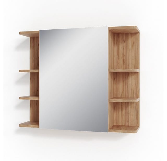 Vicco Badspiegelschrank Fynn Eiche/Anthrazit 80 x 64 cm