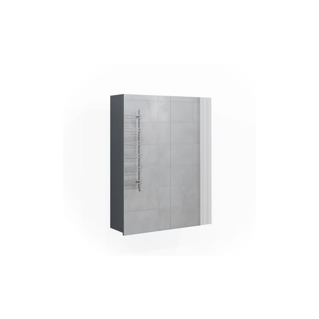 Vicco Badspiegelschrank Freddy Anthrazit Hochglanz 60 x 77 cm