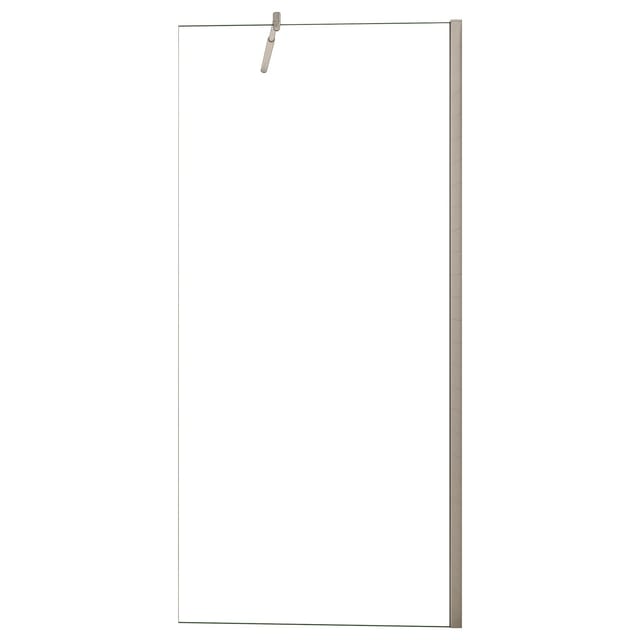 AICA Walk in Duschkabine B.130 x H.200cm Duschwand mit Flexiblen Stabilisatoren 8mm NANO ESG Glas Duschabtrennung Duschtrennwand F123
