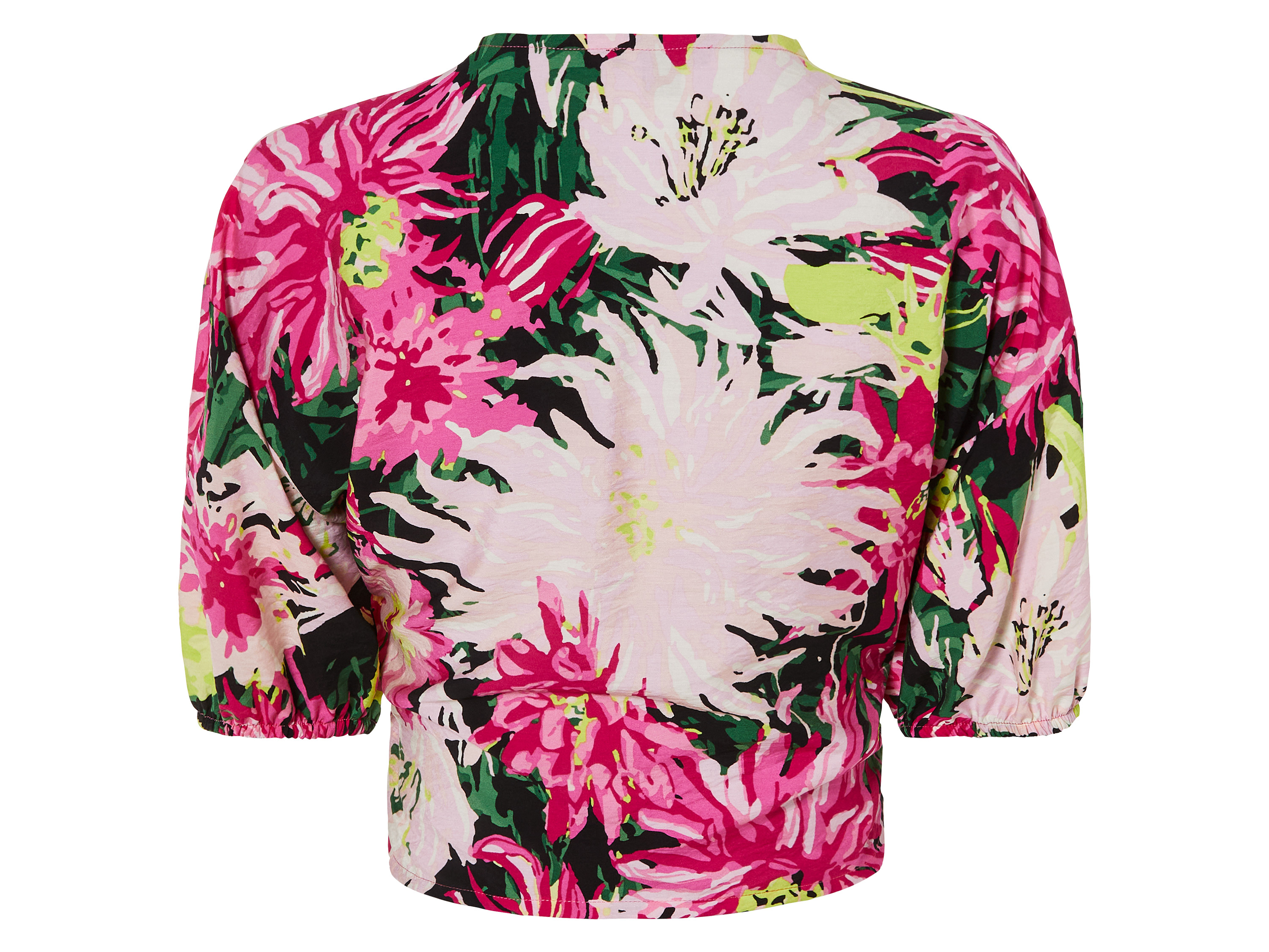 ESMARA® Damen Wickelbluse (Blumen/rosa/pink, 46) Bild 2