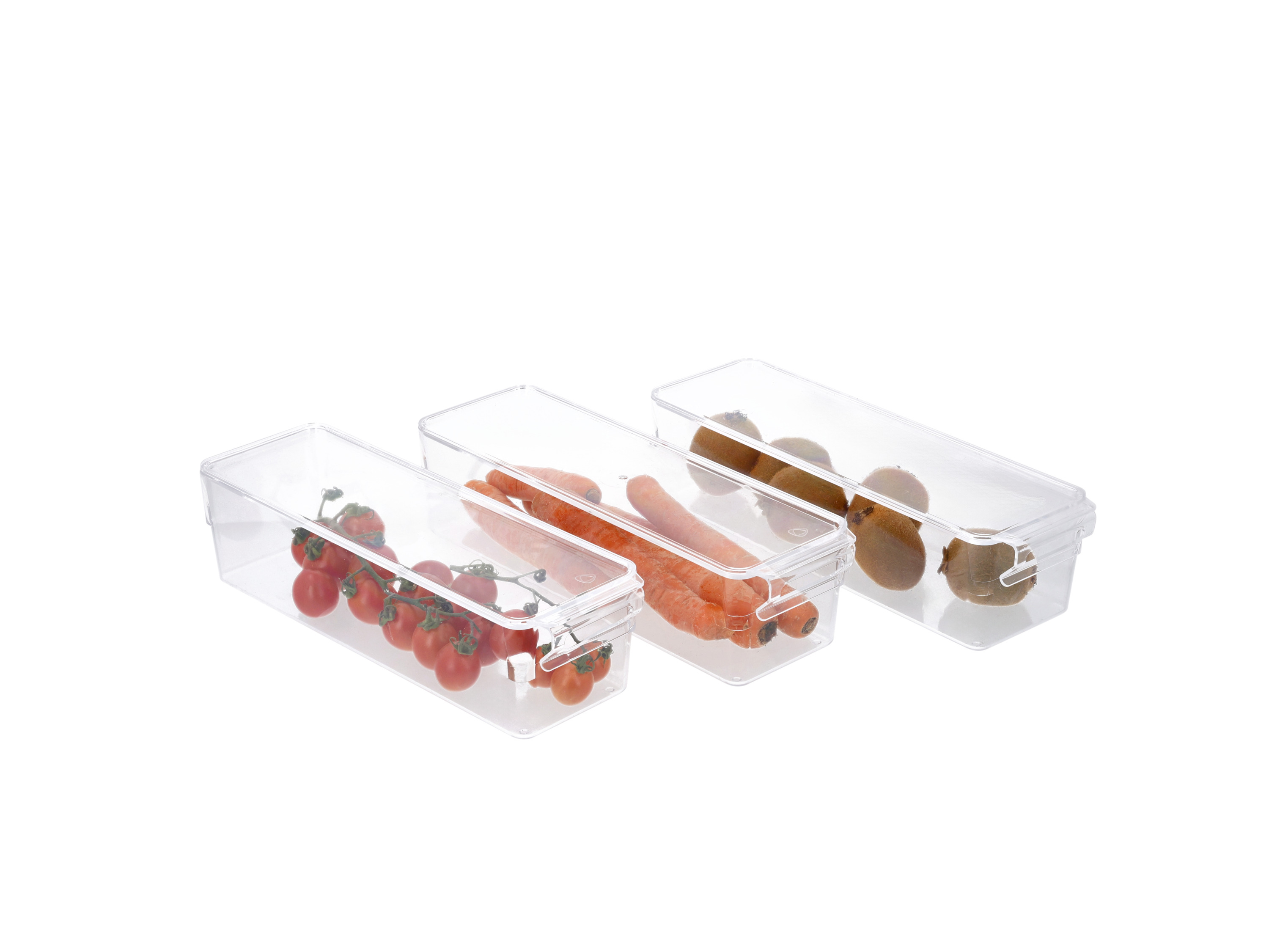 SILVERCREST® Kühlschrank-Organizer mit Deckel, 3er Set, 2 L