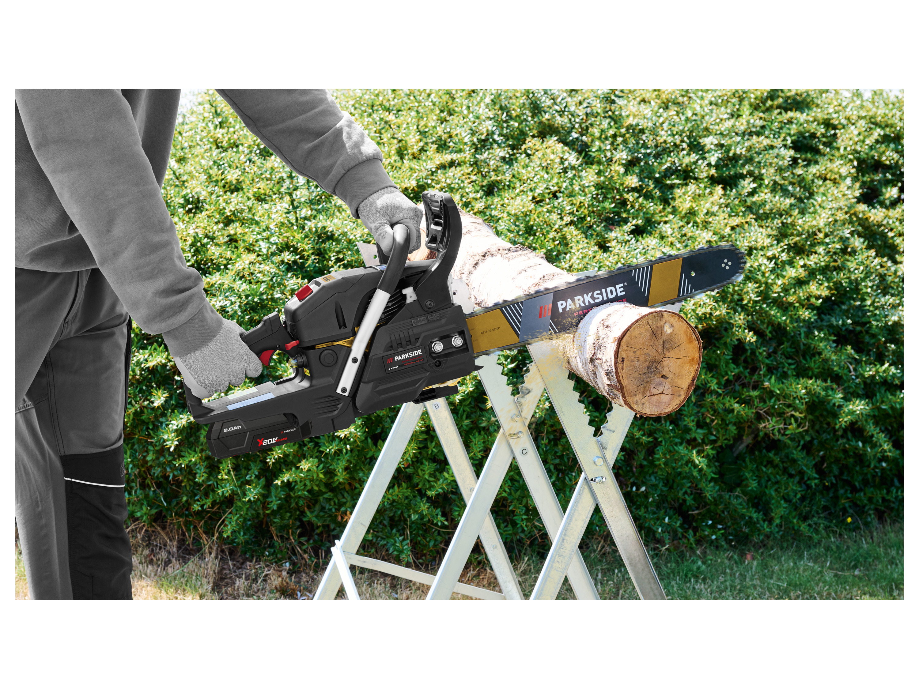PARKSIDE PERFORMANCE® Benzin-Kettensäge »PPBKS-L 56 A1« mit Elektrostart