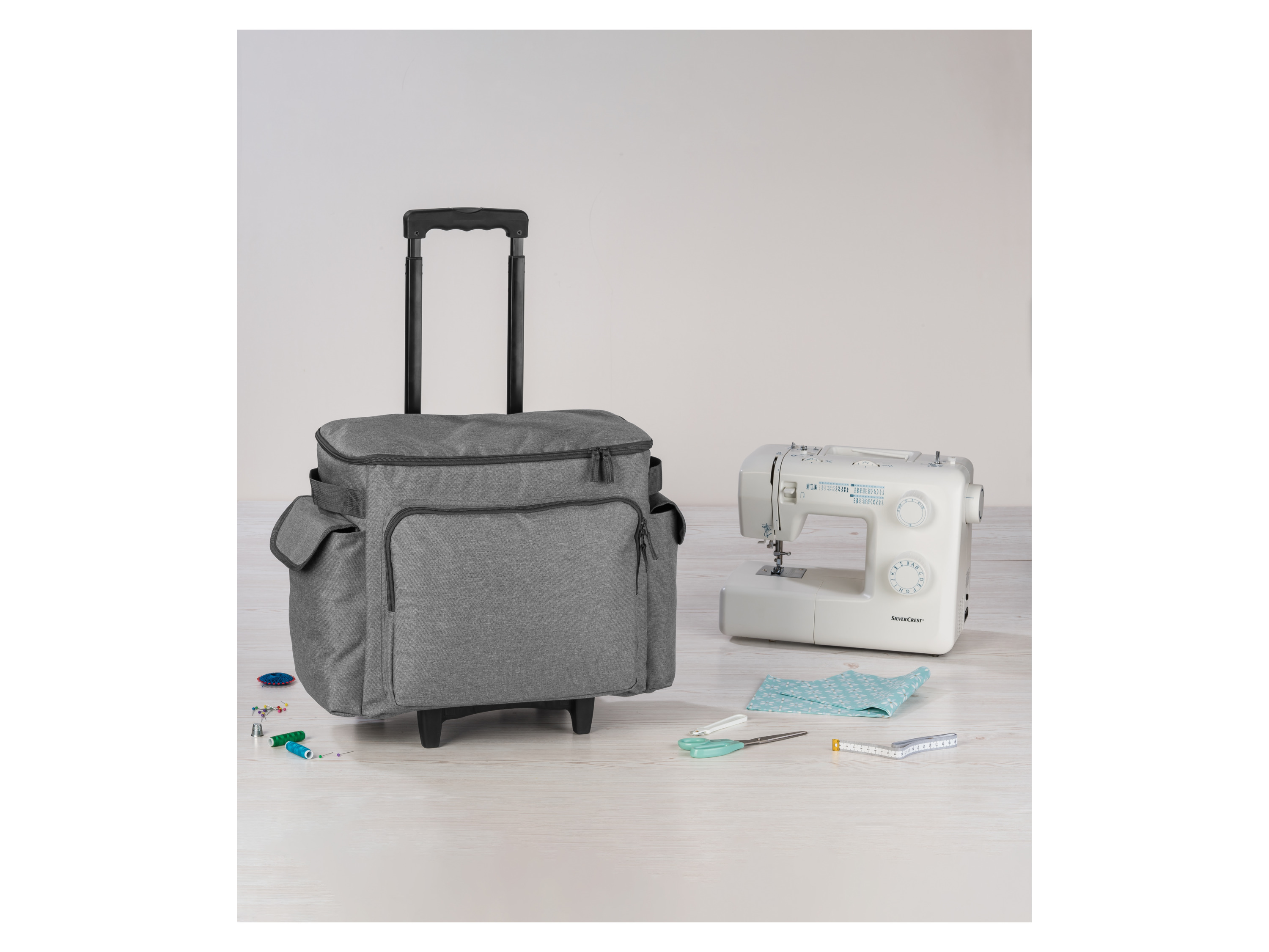 CRELANDO® Nähmaschinen Trolley / Aufbewahrungstasche Strickzubehör Bild 3