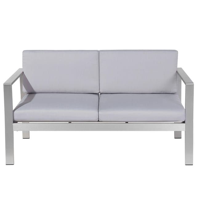 Beliani Gartenbank Grau 70x142x80