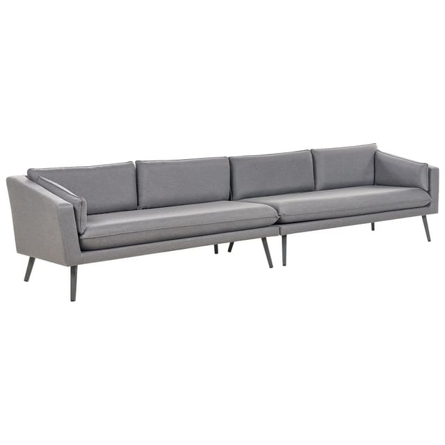 Beliani Gartensofa Grau 76x320x70
