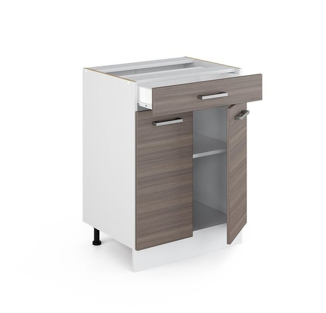 Vicco Küchenschrank R-Line Edelgrau 60 cm mit Schublade ohne Arbeitsplatte