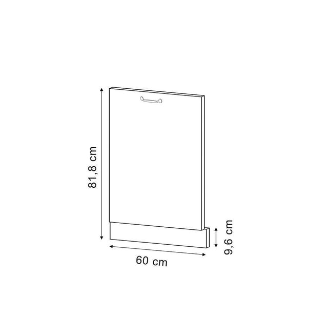 Vicco Geschirrspülblende R-Line Weiß Landhaus 60 cm ohne Arbeitsplatte