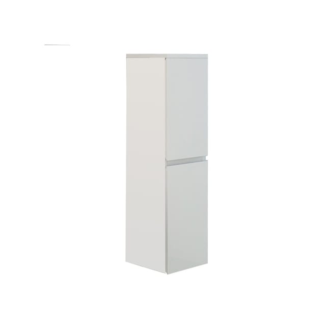 Jet-Line Badschrank Aiger Hochglanzfront Weiß Hochschrank für Wandmontage