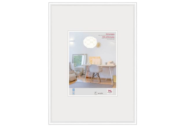 walther design New Lifestyle Kunststoff Bilderrahmen Kunstglas 20x30 cm Weiss
