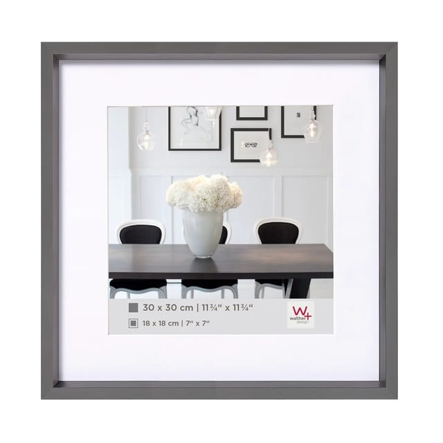 walther design Steel Style Kunststoff Bilderrahmen 30x30 cm Stahl