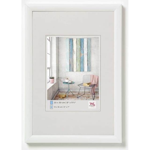 walther design Trendstyle Kunststoff Bilderrahmen 15x20 cm Weiss