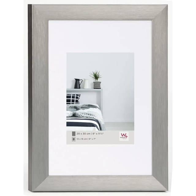 walther design Aluline Aluminium Bilderrahmen 20x30 cm Stahl