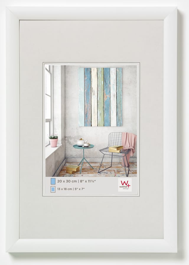 walther design Trendstyle Kunststoff Bilderrahmen 50x70 cm Weiss