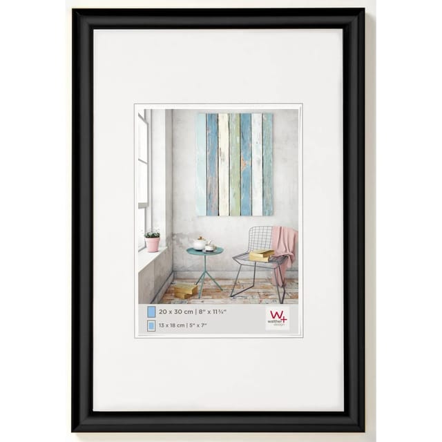 walther design Trendstyle Kunststoff Bilderrahmen 20x30 cm Schwarz